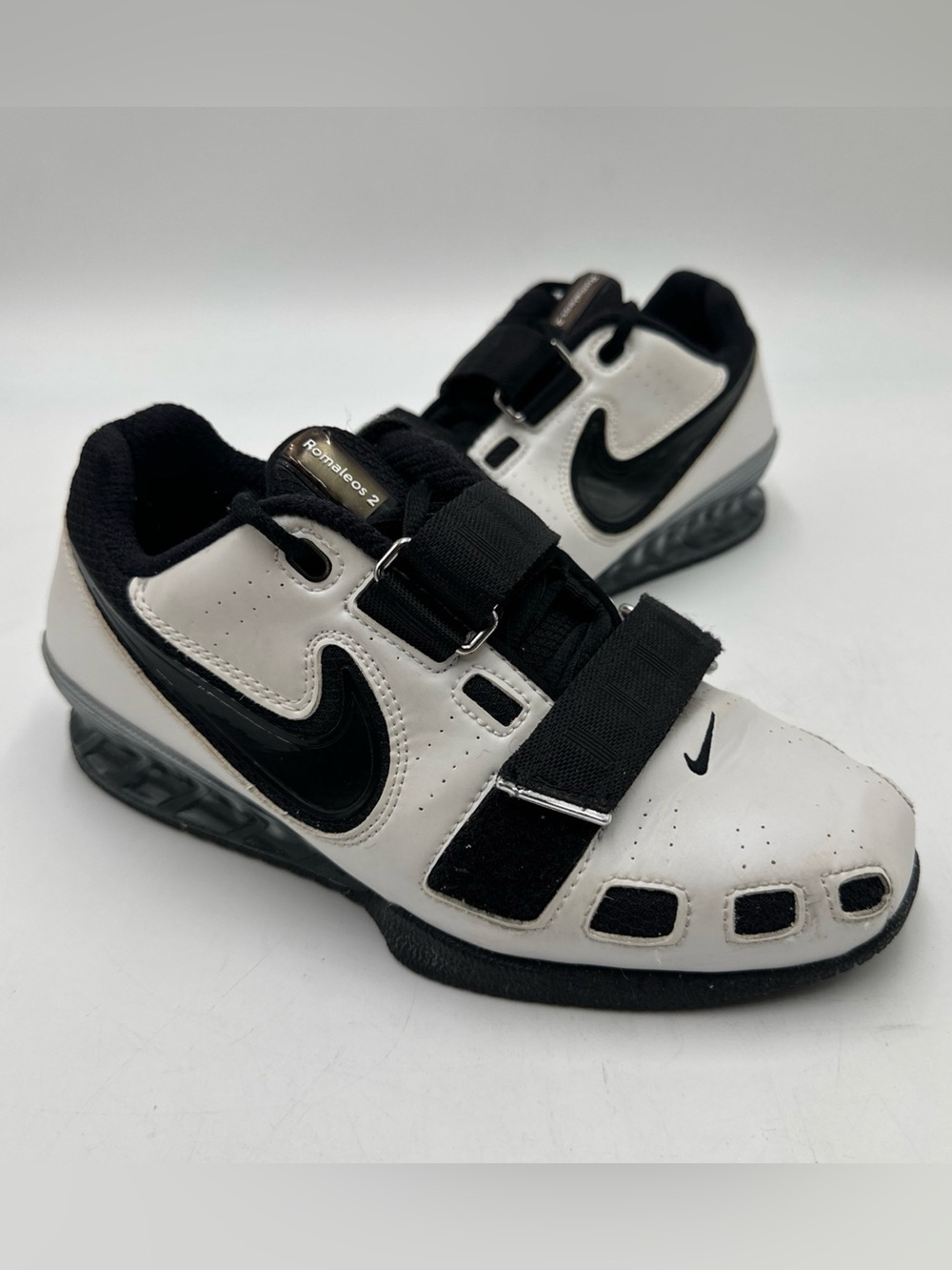 Nike Romaleos 2 Weightlifting Shoes Mens 5.5 Womens 7 White Black 476927-101